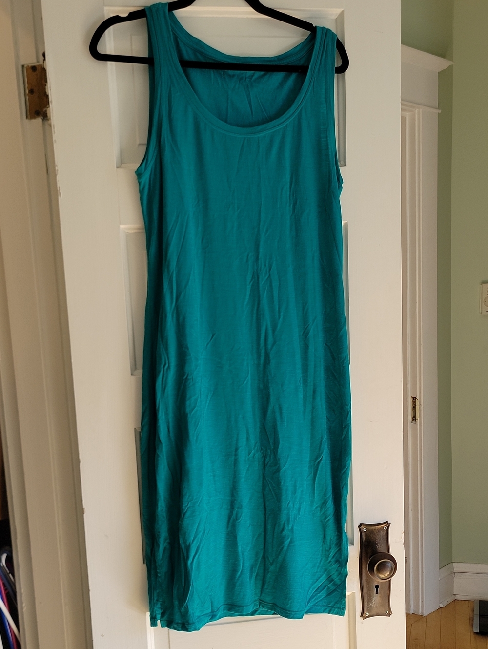 Icebreaker Green Teal Sleeveless Midi Tank Dress - M